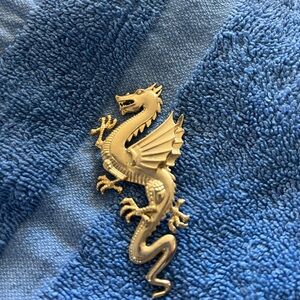 Elegant Gold Dragon Brooch